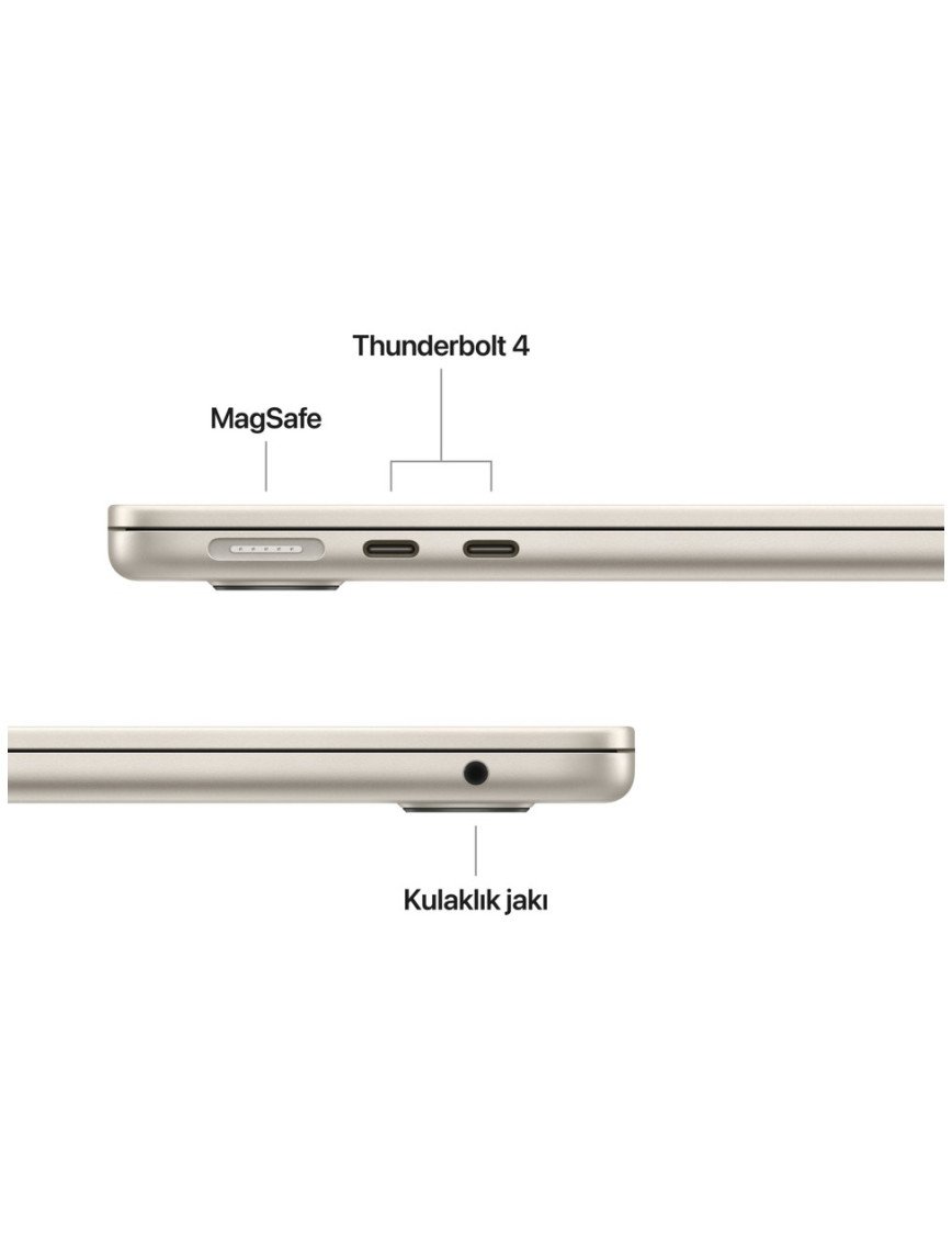 Apple MacBook Air M4 24GB 512GB SSD macOS 13" Taşınabilir Bilgisayar Yıldız Işığı MC6A4TU/A